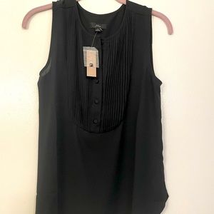 J. Crew tuxedo-front black shell in XS nwt